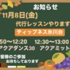 11月8日(金)代行レッスンやります！