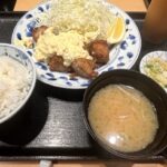 3年ぶりの鮪の唐揚げ定食。