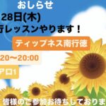 8月28日(木)代行レッスンやります！